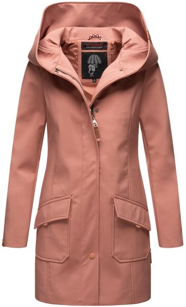 Marikoo Mayleen Damen Softshell Regenjacke mit Kapuze Terracotta-Gr.S