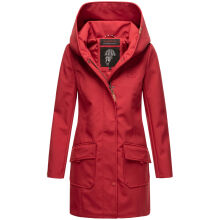 Marikoo Mayleen Damen Softshell Regenjacke mit Kapuze Rot-Gr.S