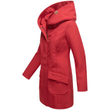 Marikoo Mayleen Damen Softshell Regenjacke mit Kapuze Rot-Gr.S