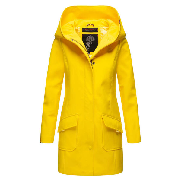 Marikoo Mayleen ladies softshell rain jacket with hood - Yellow-Gr.XS