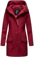 Marikoo Mayleen Damen Softshell Regenjacke mit Kapuze Bordeaux-Gr.XS