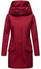 Marikoo Mayleen Damen Softshell Regenjacke mit Kapuze Bordeaux-Gr.XS