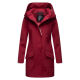 Marikoo Mayleen Damen Softshell Regenjacke mit Kapuze Bordeaux-Gr.S