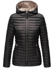 Marikoo Asraa ladies quilted jacket with hood - Black-Gr.XS