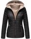 Marikoo Asraa ladies quilted jacket with hood - Black-Gr.XS