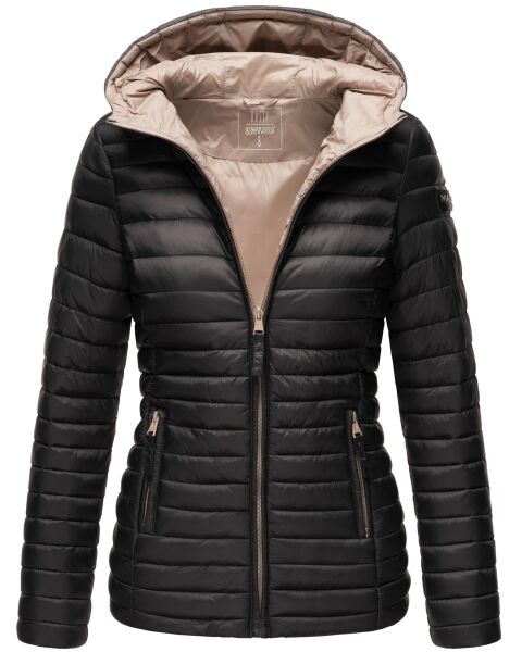 Marikoo Asraa ladies quilted jacket with hood - Black-Gr.S