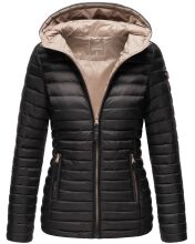 Marikoo Asraa ladies quilted jacket with hood - Black-Gr.L