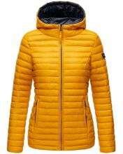 Marikoo Asraa Damen &Uuml;bergangsjacke Steppjacke Gelb-Gr.XXL