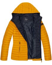 Marikoo Asraa Damen &Uuml;bergangsjacke Steppjacke Gelb-Gr.XXL