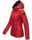 Marikoo Asraa ladies quilted jacket with hood - Red-Gr.M