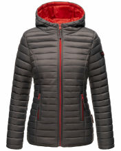 Marikoo Asraa ladies quilted jacket with hood - Anthracite-Gr.M