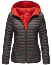 Marikoo Asraa Damen &Uuml;bergangsjacke Steppjacke Anthrazit-Gr.XL