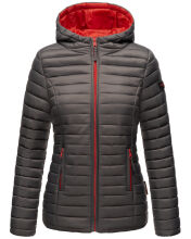Marikoo Asraa Damen &Uuml;bergangsjacke Steppjacke Anthrazit-Gr.XL