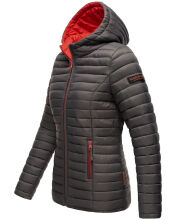 Marikoo Asraa Damen &Uuml;bergangsjacke Steppjacke Anthrazit-Gr.XL
