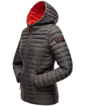 Marikoo Asraa Damen &Uuml;bergangsjacke Steppjacke Anthrazit-Gr.XL