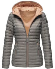 Marikoo Asraa ladies quilted jacket with hood - Gray-Gr.L