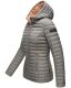 Marikoo Asraa ladies quilted jacket with hood - Gray-Gr.XL