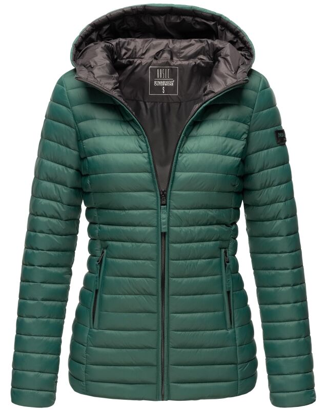 Marikoo Asraa Damen &Uuml;bergangsjacke Steppjacke Dunkelgr&uuml;n-Gr.S