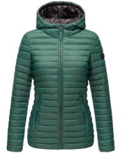 Marikoo Asraa Damen Übergangsjacke Steppjacke Dunkelgrün-Gr.M