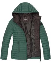 Marikoo Asraa Damen Übergangsjacke Steppjacke Dunkelgrün-Gr.M