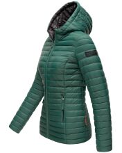 Marikoo Asraa Damen &Uuml;bergangsjacke Steppjacke Dunkelgr&uuml;n-Gr.XL