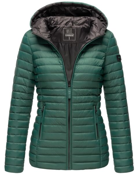 Marikoo Asraa ladies quilted jacket with hood - Dark Green-Gr.XXL