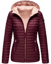 Marikoo Asraa Damen &Uuml;bergangsjacke Steppjacke Weinrot-Gr.XS
