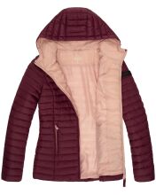 Marikoo Asraa Damen &Uuml;bergangsjacke Steppjacke Weinrot-Gr.XS