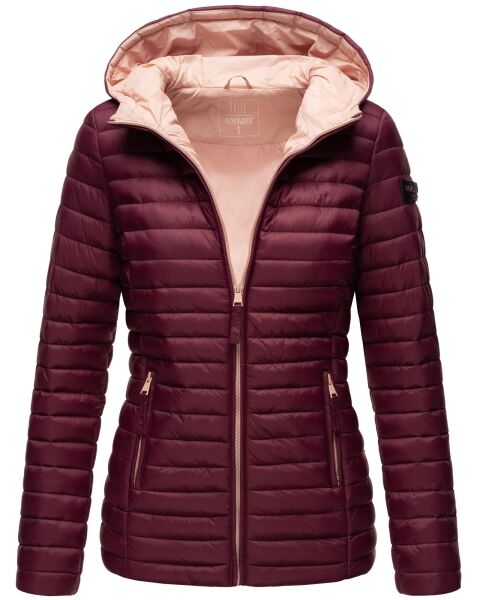 Marikoo Asraa Damen Übergangsjacke Steppjacke Weinrot-Gr.M