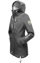 Marikoo Zimtzicke Damen lange Softshell Jacke B614 Anthrazit Größe XS - Gr. 34