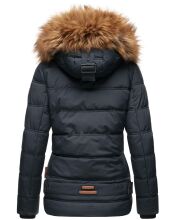 Navahoo Zoja Damen gespteppte Winterjacke gefüttert mit Teddyfell Navy Größe S - Gr. 36