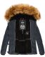 Navahoo Zoja ladies quilted jacket with teddy fur - Navy-Gr.S