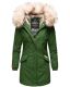 Navahoo Cristal Damen Winterjacke Parka mit Kunstfell Gruen Gr.XS