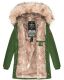 Navahoo Cristal Damen Winterjacke Parka mit Kunstfell Gruen Gr.XS