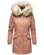 Navahoo Cristal Damen Winterjacke Parka mit Kunstfell Terracotta Gr.S