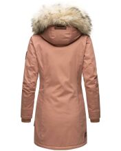 Navahoo Cristal Damen Winterjacke Parka mit Kunstfell Terracotta Gr.M