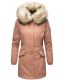 Navahoo Cristal Damen Winterjacke Parka mit Kunstfell Terracotta Gr.M