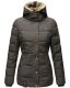 Marikoo Nekoo warm gefütterte Damen Winterjacke mit Kunstfell Anthrazit Größe XS - Gr. 34