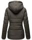 Marikoo Nekoo warm gefütterte Damen Winterjacke mit Kunstfell Anthrazit Größe XS - Gr. 34