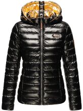 Navahoo Aurelianaa ladies shiny quilted jacket - Black-Gr.XS