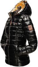 Navahoo Aurelianaa ladies shiny quilted jacket - Black-Gr.XS