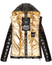 Navahoo Aurelianaa ladies shiny quilted jacket - Black-Gr.XS