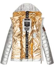 Navahoo Aurelianaa ladies shiny quilted jacket - Silver-Gr.XS