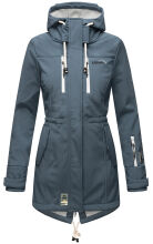 Marikoo Zimtzicke Damen lange Softshell Jacke Dusty Blue Gr&ouml;&szlig;e XS - Gr. 34