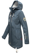 Marikoo Zimtzicke Damen lange Softshell Jacke Dusty Blue Gr&ouml;&szlig;e XS - Gr. 34