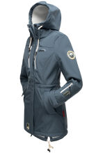 Marikoo Zimtzicke Damen lange Softshell Jacke Dusty Blue Gr&ouml;&szlig;e XS - Gr. 34