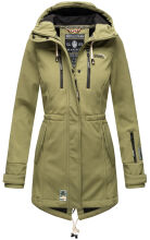 Marikoo Zimtzicke Damen lange Softshell Jacke Olive Gr&ouml;&szlig;e XS - Gr. 34