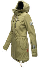 Marikoo Zimtzicke Damen lange Softshell Jacke Olive Gr&ouml;&szlig;e XS - Gr. 34