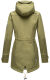 Marikoo Zimtzicke Damen lange Softshell Jacke Olive Größe S - Gr. 36