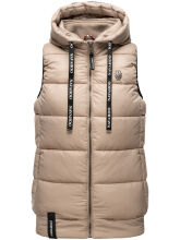 Navahoo Kassidy Damen Übergangs Weste Steppweste Taupe 3XL - Gr. 46